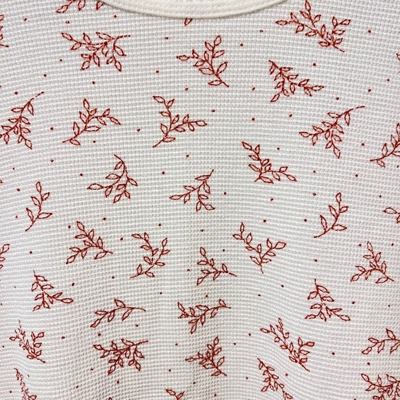 🟣Basic Editions Floral Thermal Waffle Top – Size Large - Picture 4 of 4
